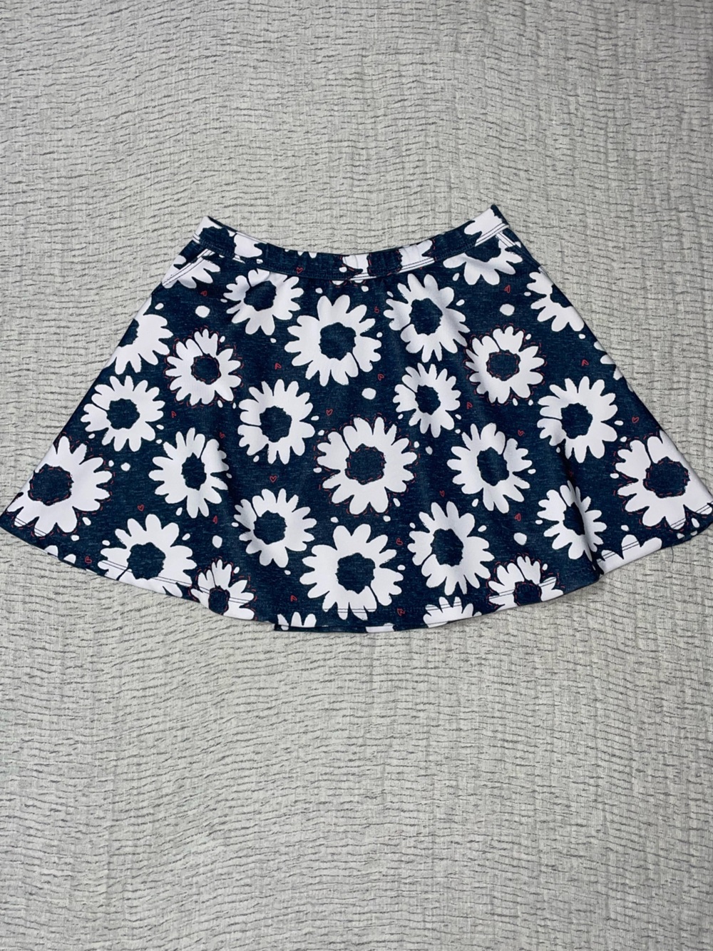 Abercrombie Kids Girl’s Skirt Size 9/10 Medium Navy Blue Floral Skater
